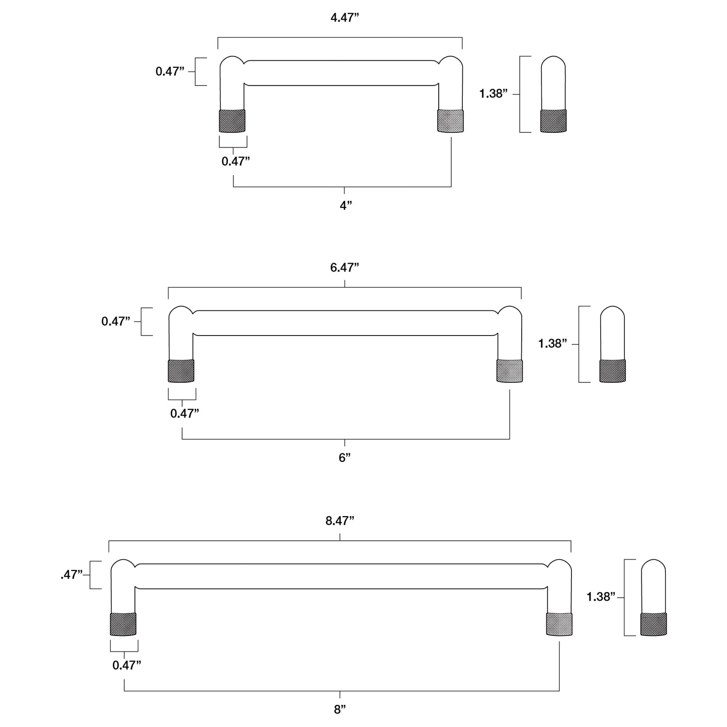 Knurled Cabinet Pull