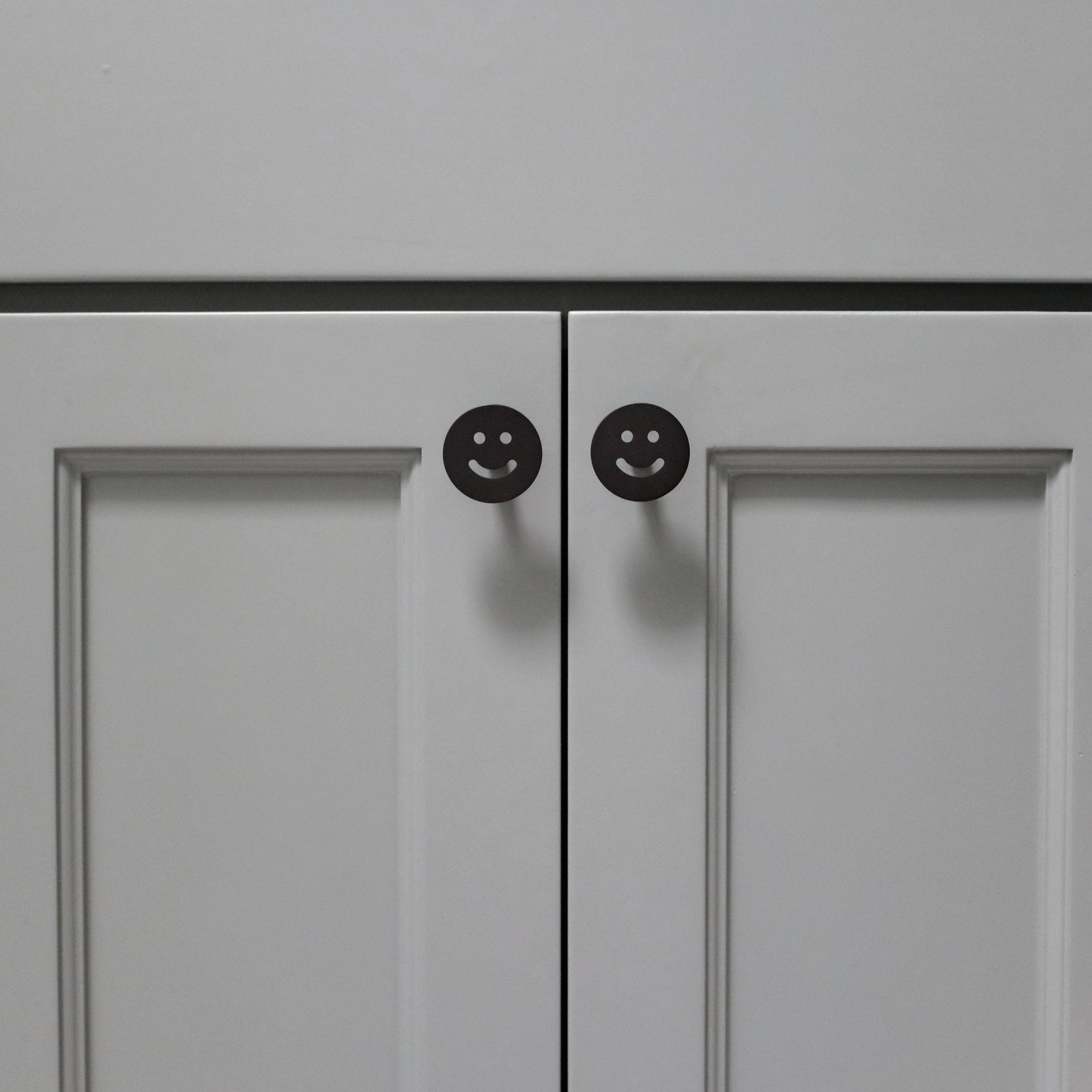 Matte Black Knobs on Bathroom Vanity