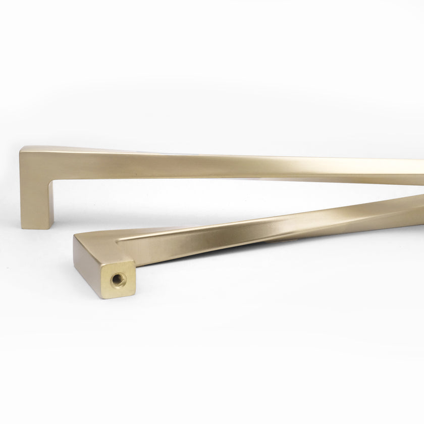 Satin Brass Appliance Pulls in 12 and 18 inches. 