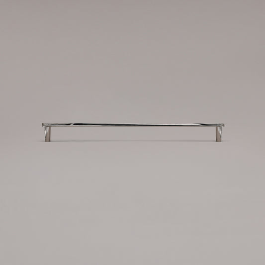 18" Horizon appliance pull in Matte Black standing on gray background