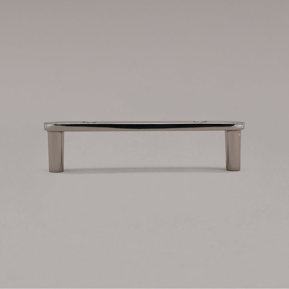 Horizon polished nickel pull standing on gray background