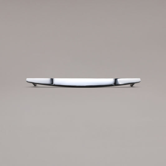 18" Half Moon appliance pull in Matte Black on gray background