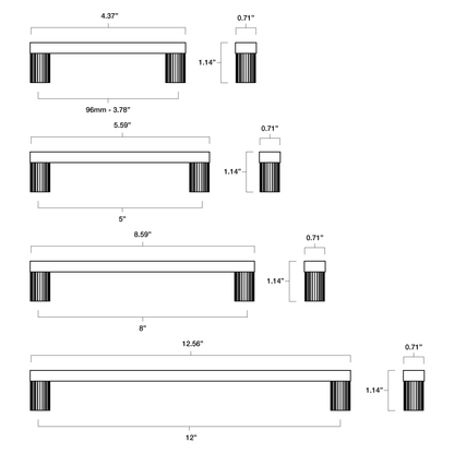 Ribbed Cabinet Pull