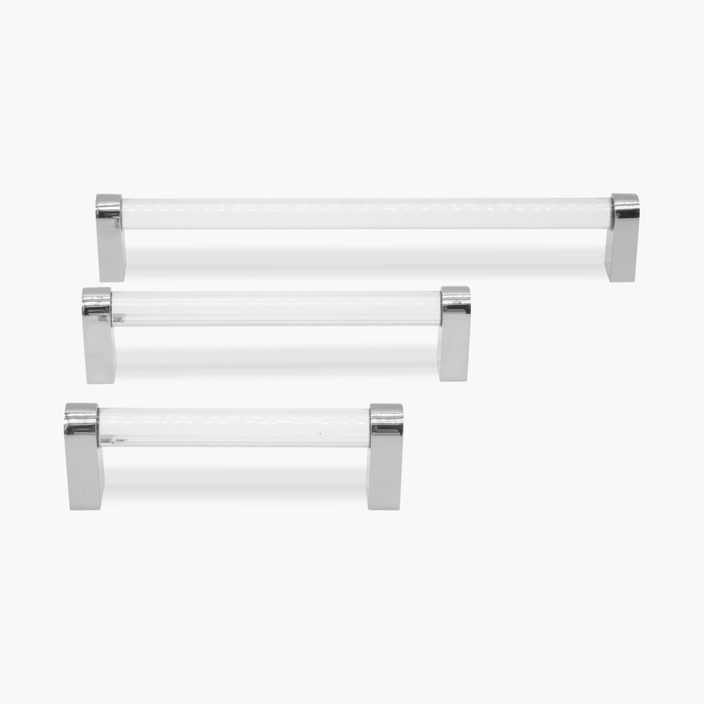 Acrylic Cabinet Handles that are Nickel finish