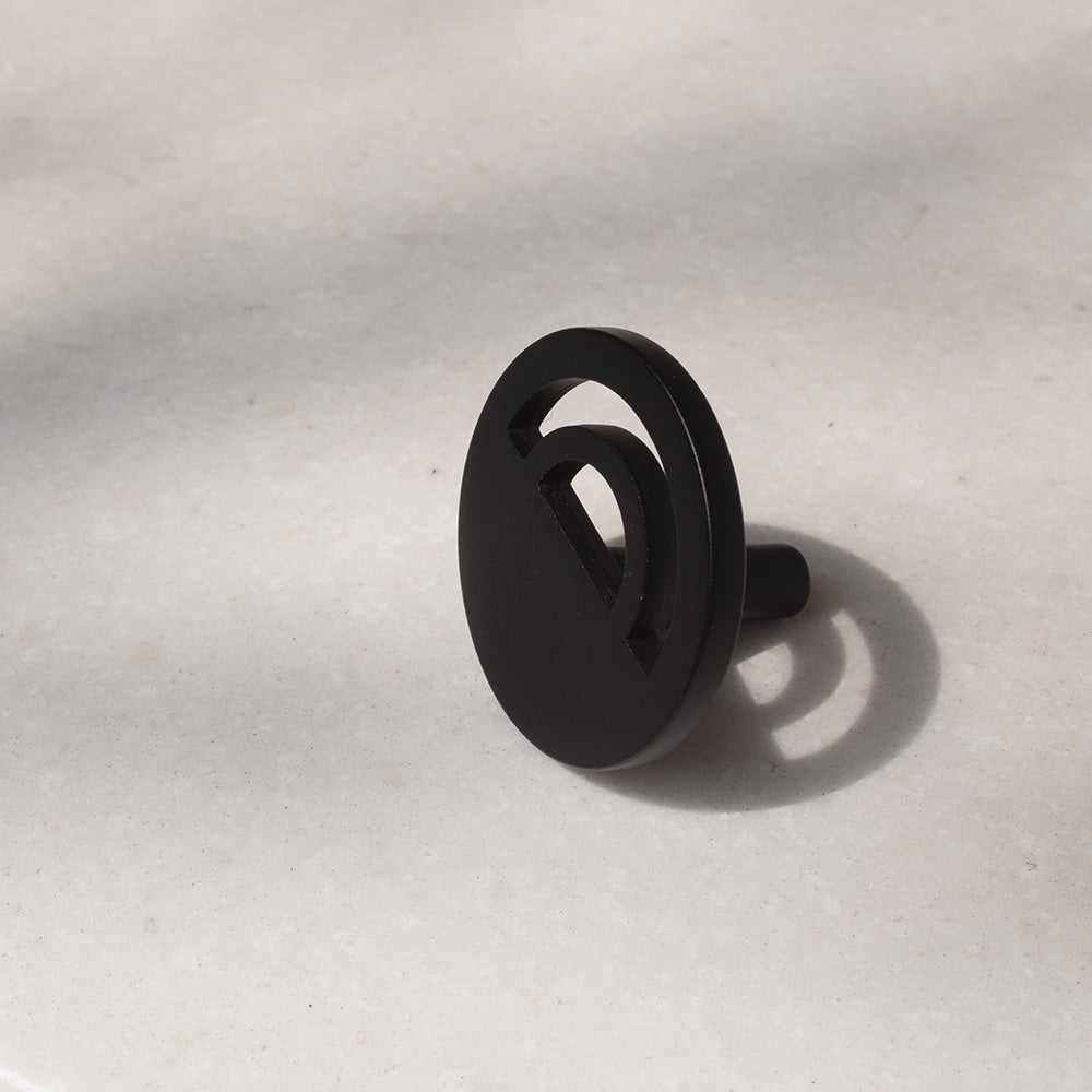 Horizon Matte Black Knobs with Shadows.