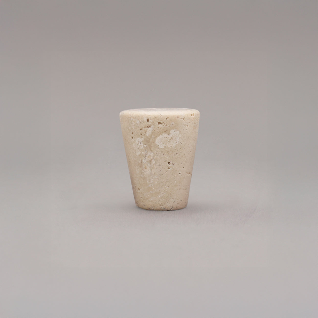 Small Travertine Round Cabinet Knob.
