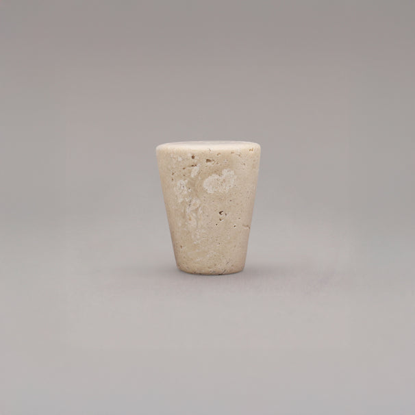 Small Travertine Round Cabinet Knob.