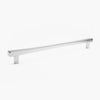 Standing angled view of Diamond 18" Appliance Pull in a Polished Nickel finish