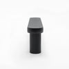 Side-facing, standing view of Hapny Ribbed cabinet pull in a Matte Black finish